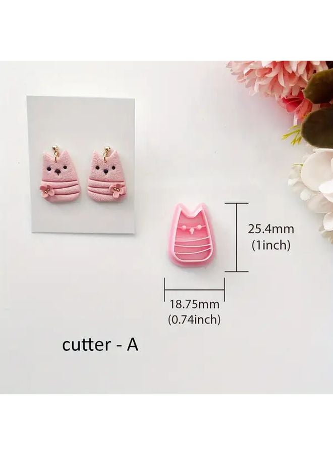Cat Shape Polymer Clay Cutters For DIY Earring Jewelry Making Kit - Image 4